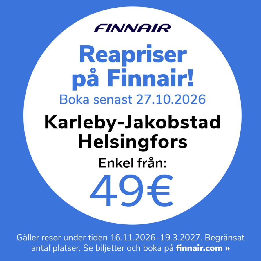 Finnair augusti 2026